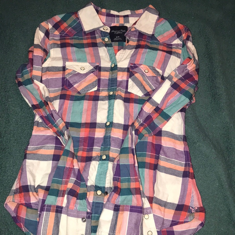 American Eagle plaid top